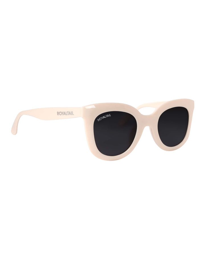 Squared Off White UV Protected Oval Sunglasses RT053 - ROYALTAIL