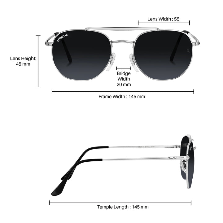 royaltail sunglasses square rt rou silver black
