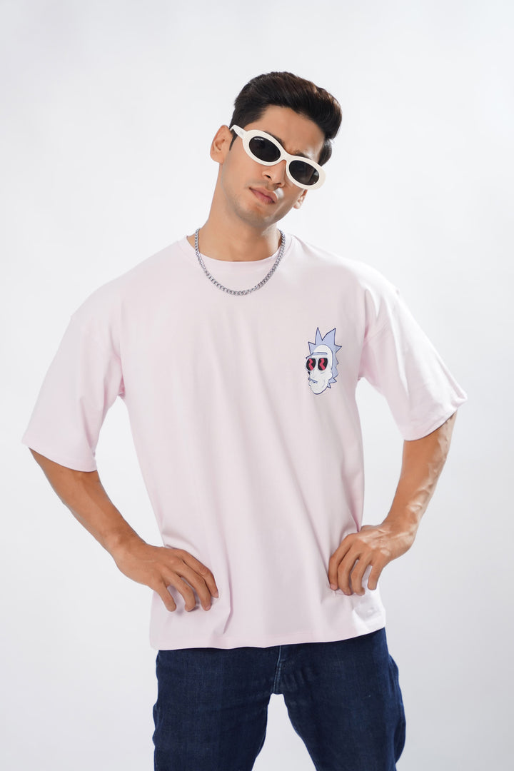 Faded Firebrick Pink Its My Plan Cotton Graphic Printed Oversized T-shirt - ROYALTAIL