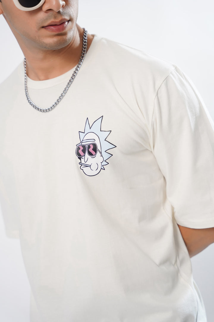 Soft White Its My Plan Cotton Graphic Printed Oversized T-shirt - ROYALTAIL