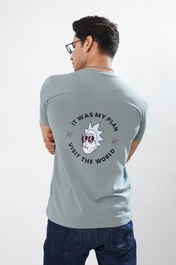 Steel Grey Premium Organic Super Soft Printed Cotton T-shirt - ROYALTAIL