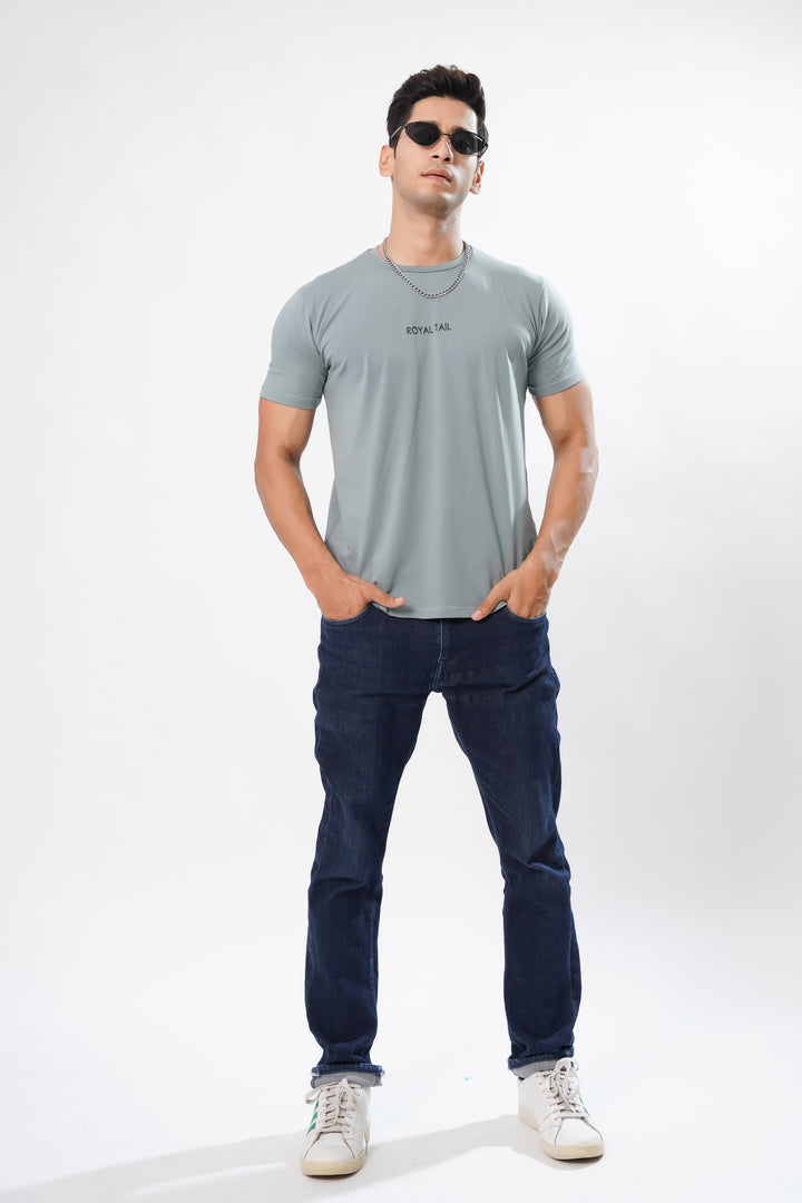 Steel Grey Premium Organic Super Soft Printed Cotton T-shirt - ROYALTAIL