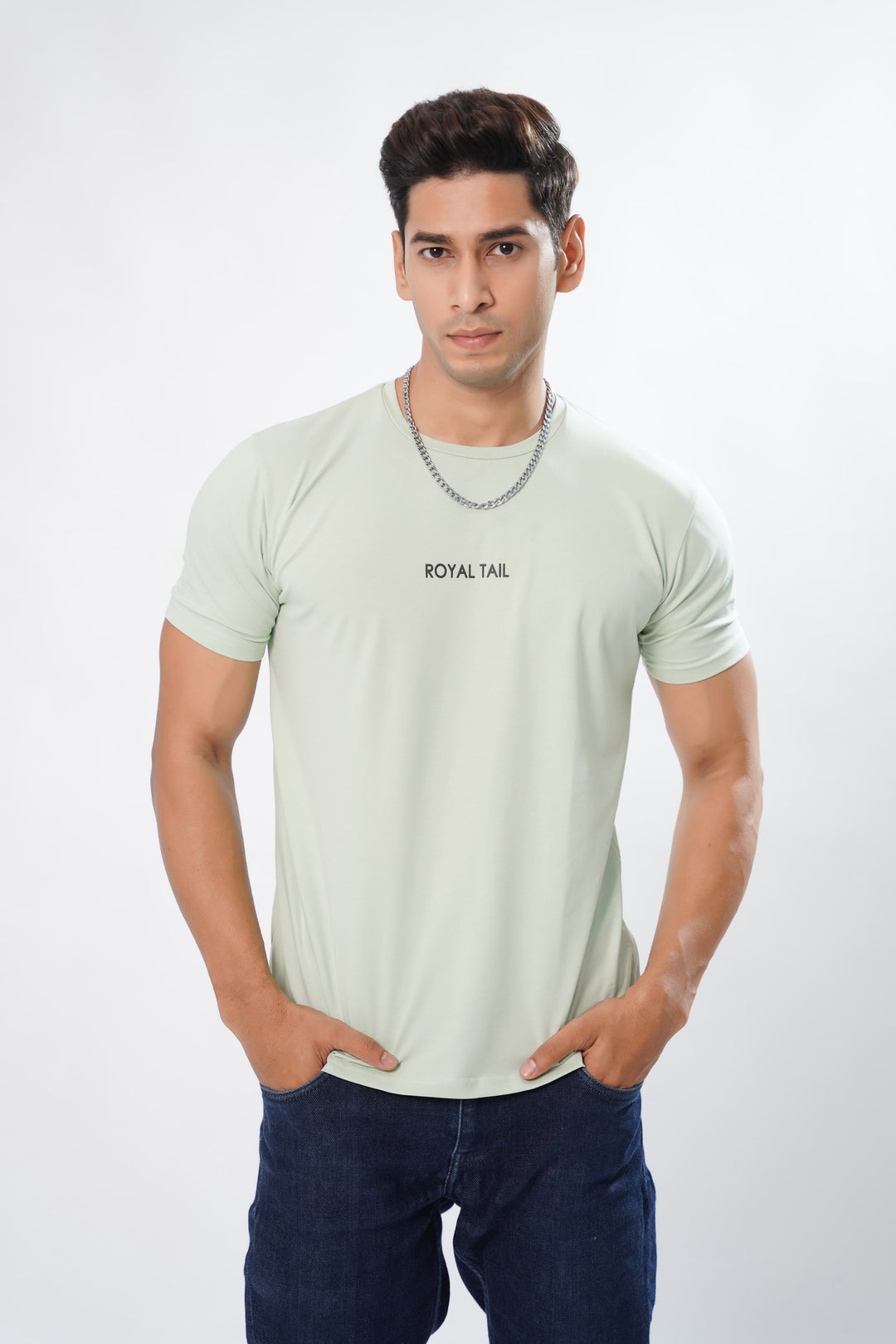 Gulf Stream Green White Premium Organic Super Soft Cotton T-shirt - ROYALTAIL