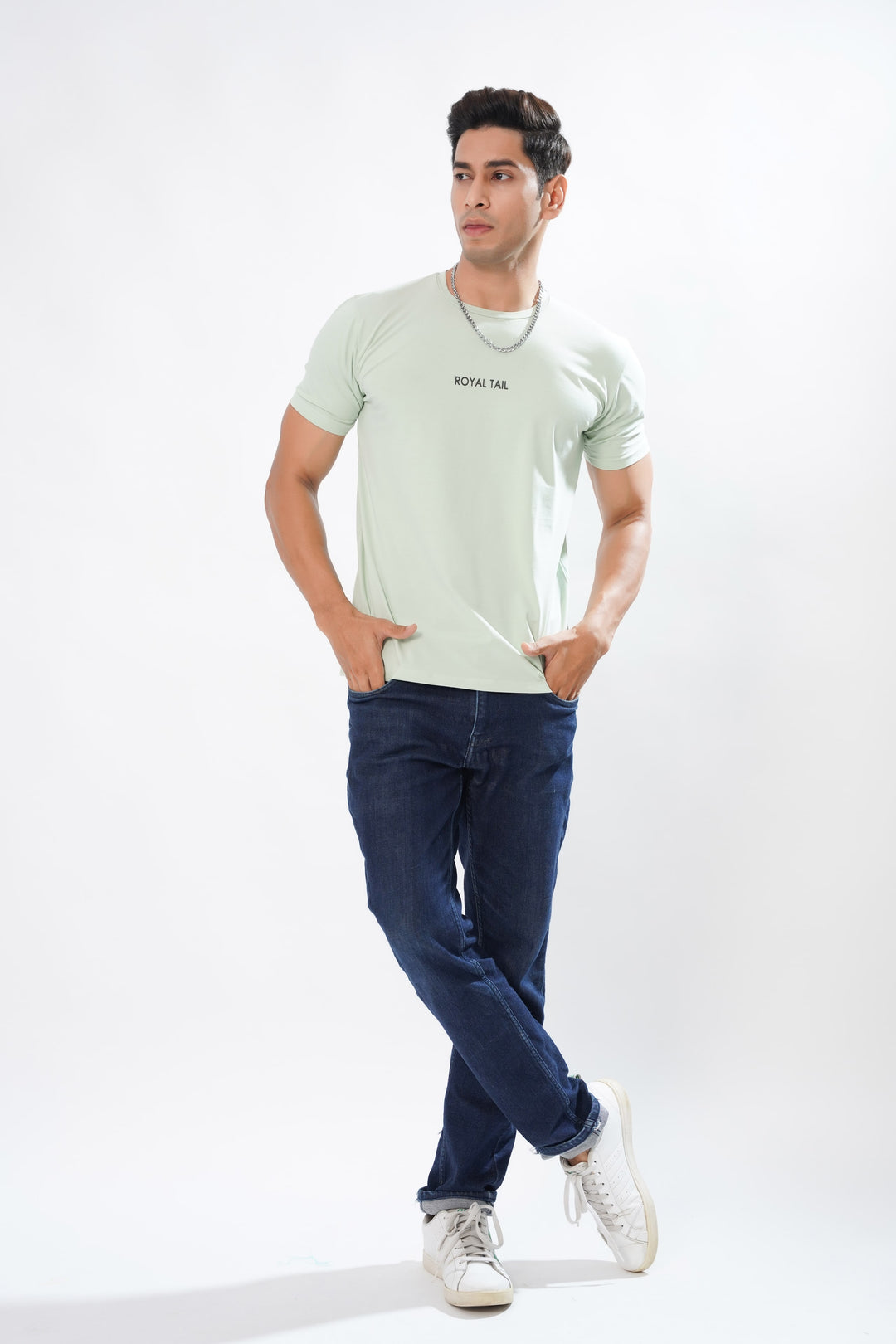 Gulf Stream Green White Premium Organic Super Soft Cotton T-shirt - ROYALTAIL