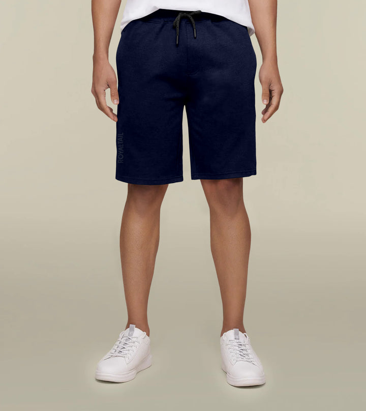 Florecent Navy Blue Premium Cotton Shorts - ROYALTAIL
