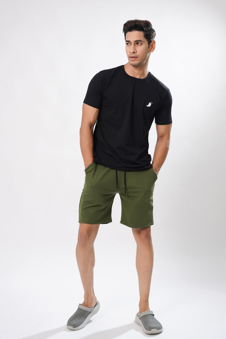 Green Premium Cotton Swim Shorts