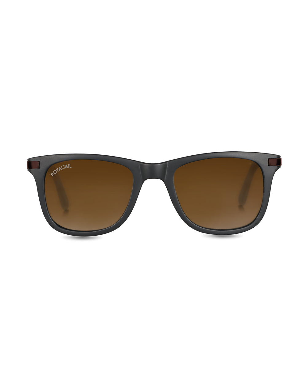 Brown Glass and Brown Frame Square Helmatta 4287 Edition Sunglasses - Royaltail