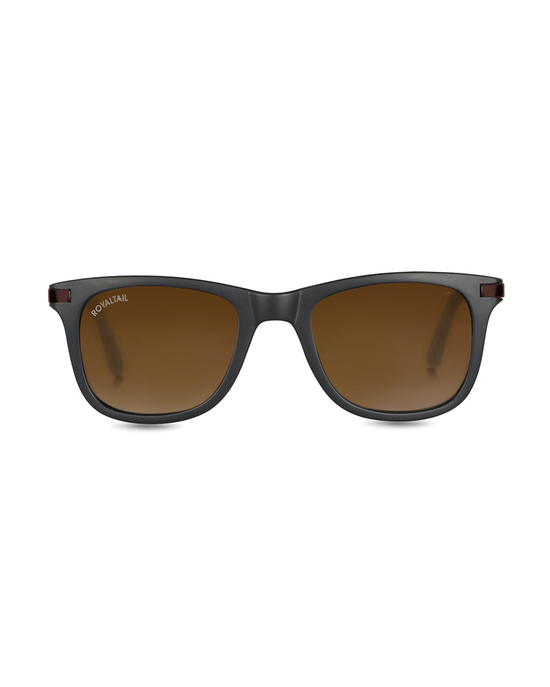 Brown Glass and Brown Frame Square Helmatta 4287 Edition Sunglasses - Royaltail
