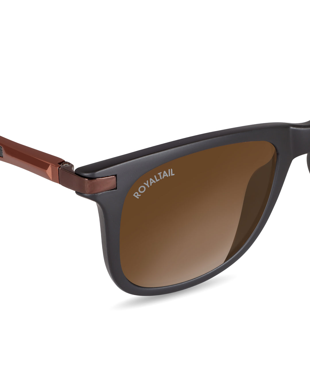 Brown Glass and Brown Frame Square Helmatta 4287 Edition Sunglasses - Royaltail