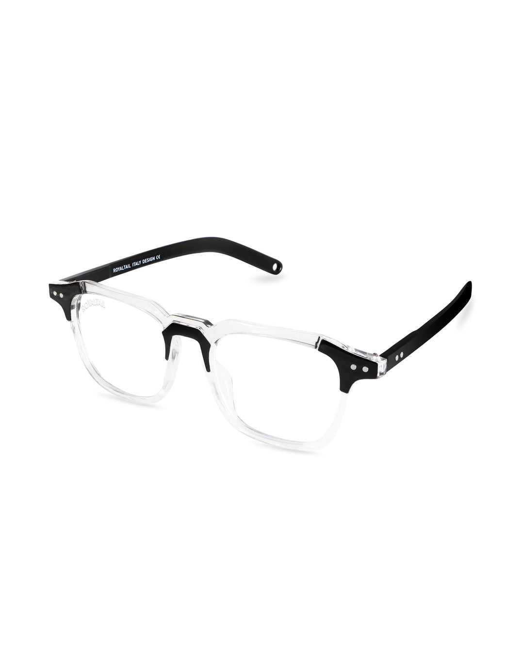 Clear Glass and Black Frame Square Kingsman-02 Series Sunglasses - Royaltail