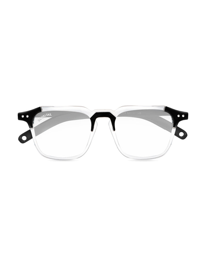 Clear Glass and Black Frame Square Kingsman-02 Series Sunglasses - Royaltail