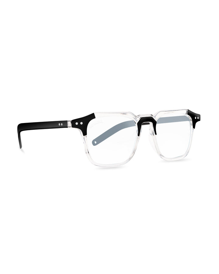 Clear Glass and Black Frame Square Kingsman-02 Series Sunglasses - Royaltail
