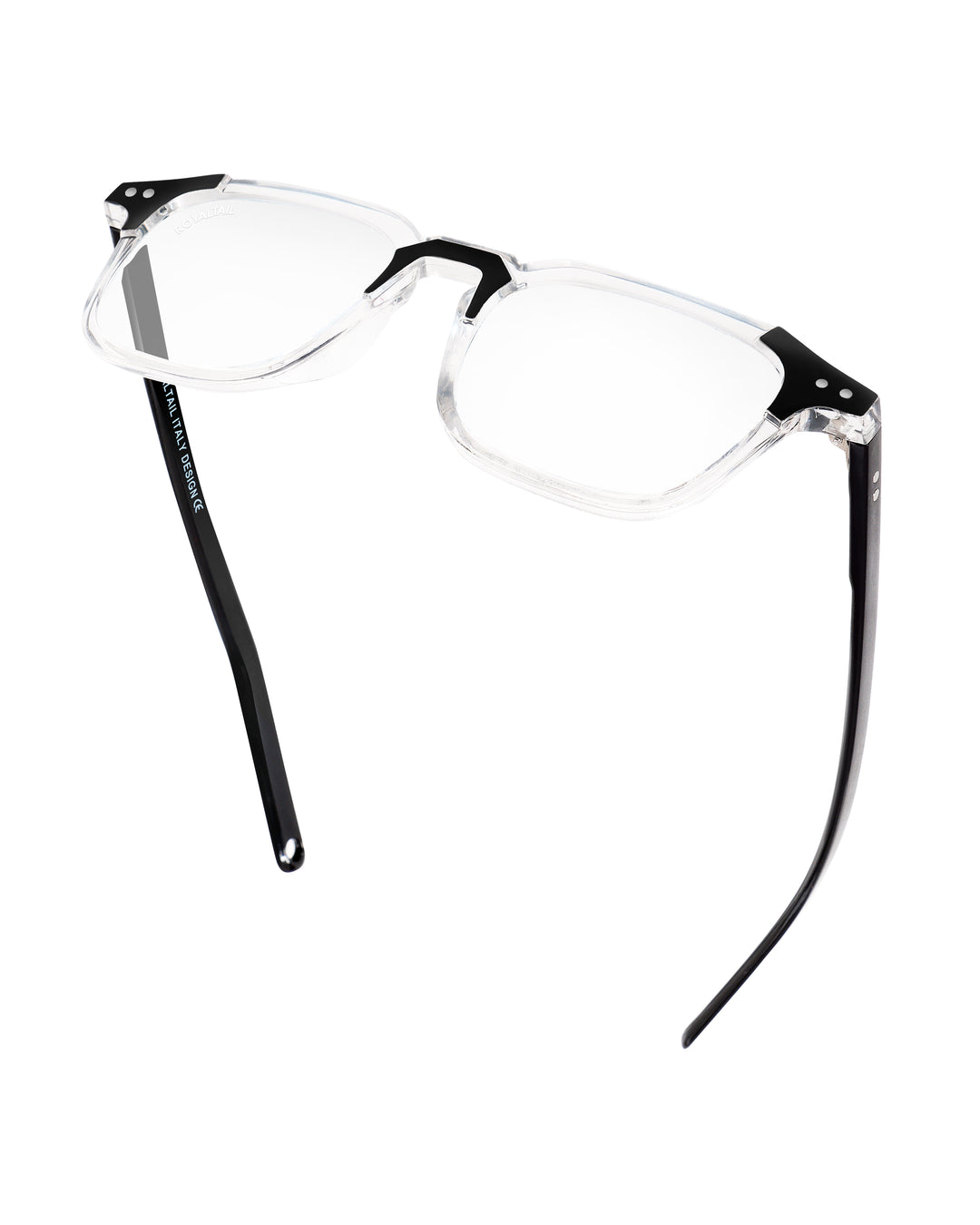 Clear Glass and Black Frame Square Kingsman-02 Series Sunglasses - Royaltail