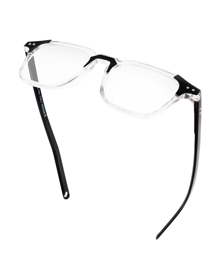 Clear Glass and Black Frame Square Kingsman-02 Series Sunglasses - Royaltail