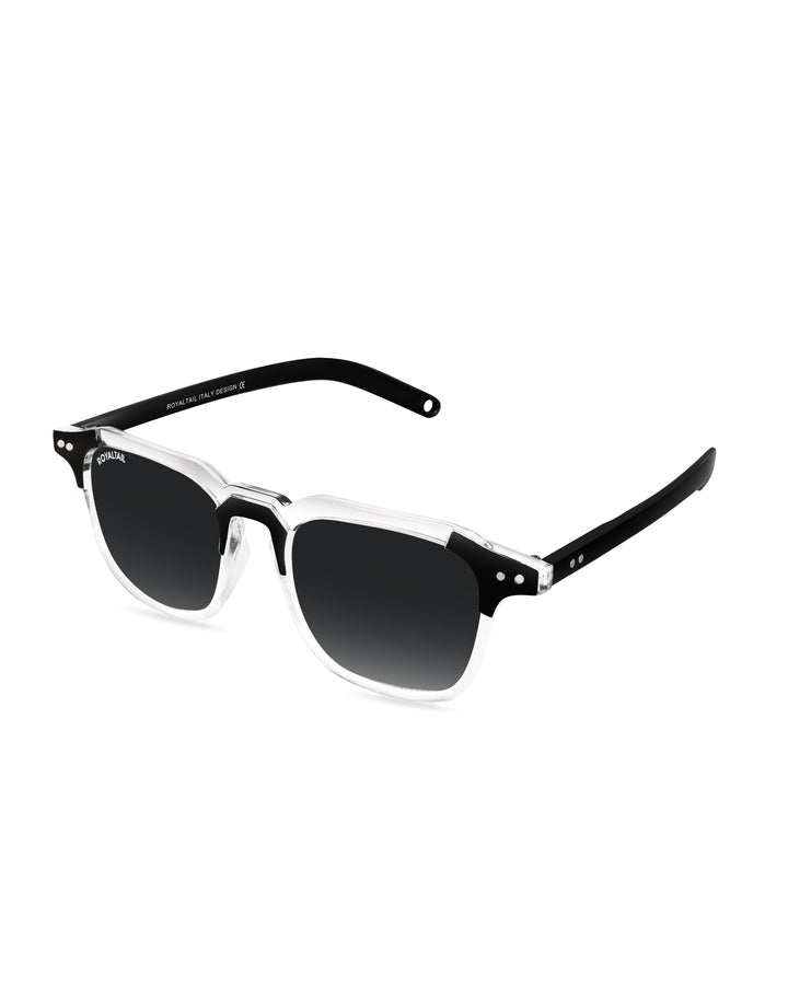 Black Glass and Black Frame Square Kingsman-01 Series Sunglasses - Royaltail