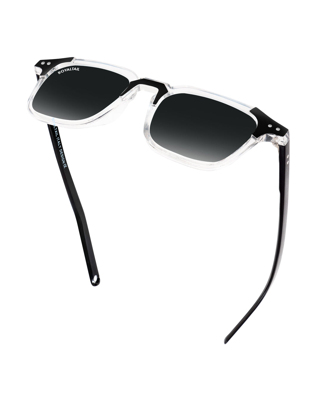 Black Glass and Black Frame Square Kingsman-01 Series Sunglasses - Royaltail