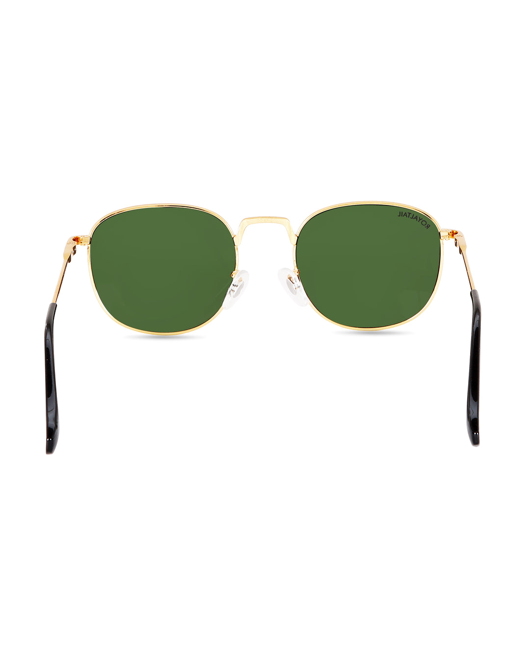 Green Glass and Gold Frame Round Medford Series Polarized Sunglasses - Royaltail