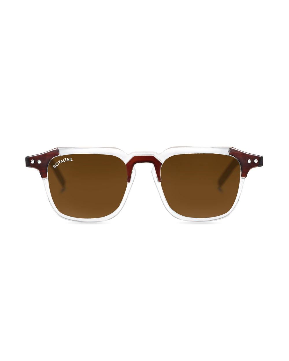 Brown Glass and Black Frame Square Kingsman-05 Series Sunglasses - Royaltail