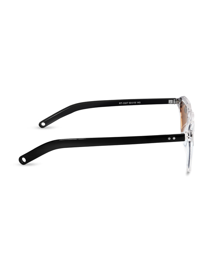 Brown Glass and Black Frame Square Kingsman-05 Series Sunglasses - Royaltail