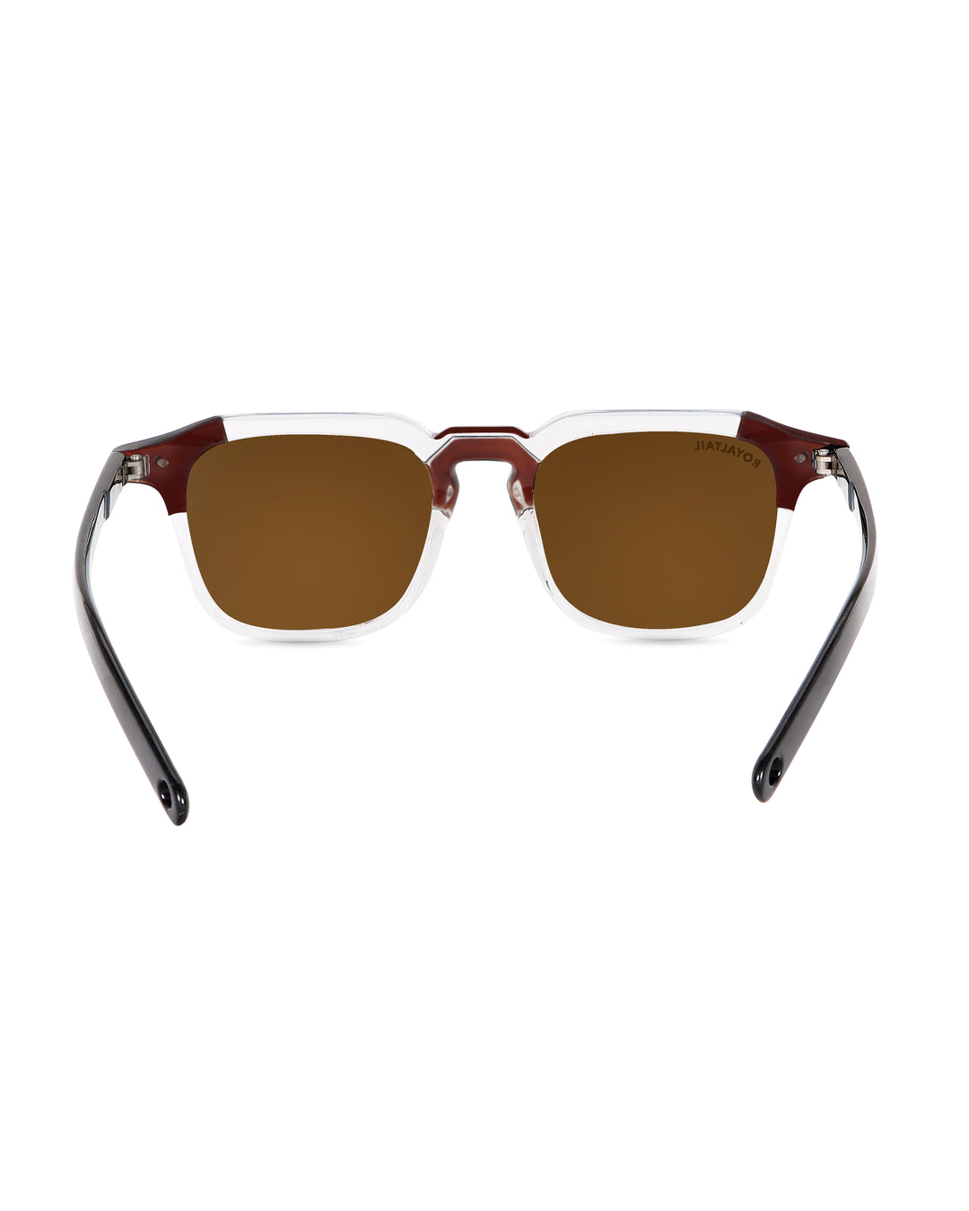 Brown Glass and Black Frame Square Kingsman-05 Series Sunglasses - Royaltail