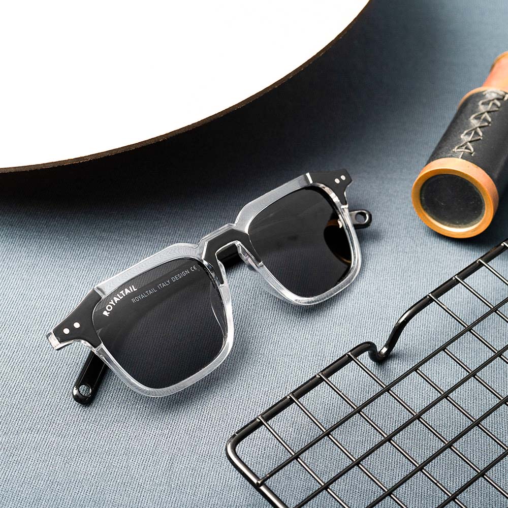 Black Glass and Black Frame Square Kingsman-01 Series Sunglasses - Royaltail