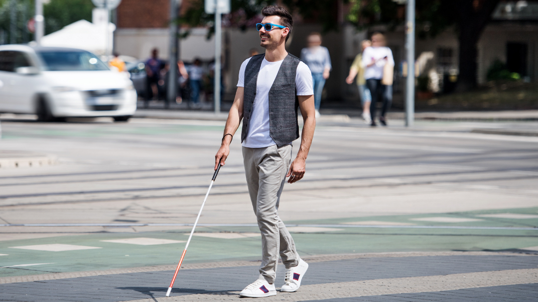 Why do blind people wear sunglasses all the time?