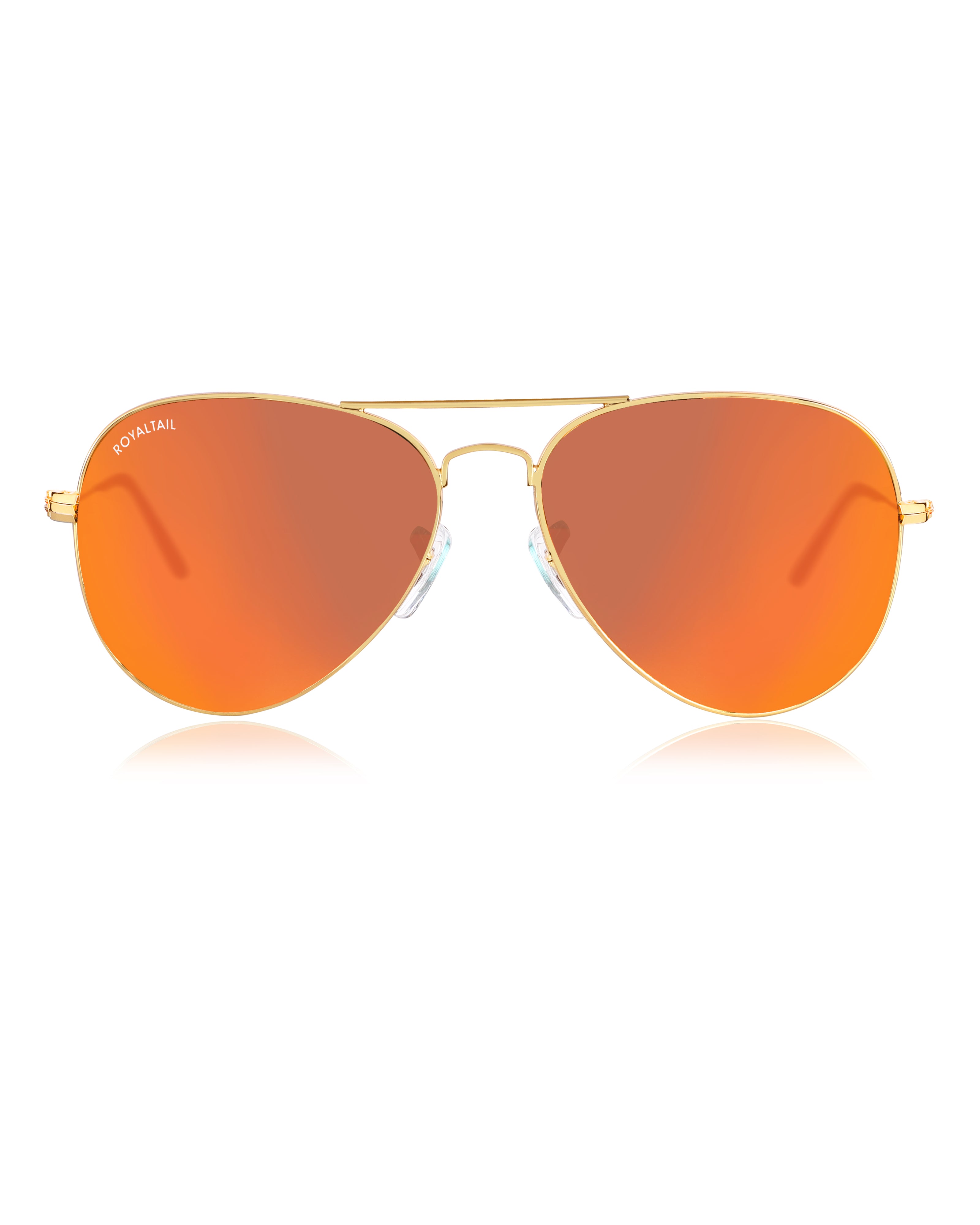 Buy Green Classic Glass and Gold Frame Aviator Sunglasses For Men and Women  – Royaltail