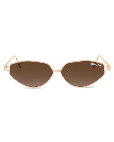 Classic Designer Brown UV Protected Cat Eyes Sunglasses RT057