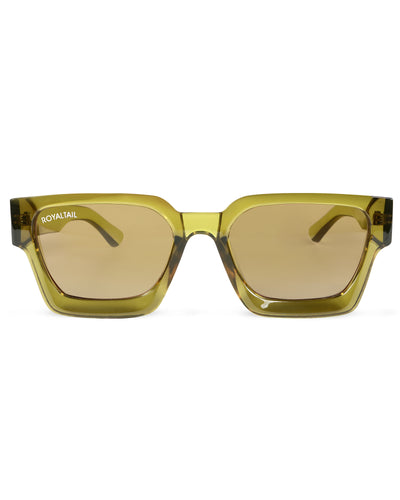 Tartaruga Unisex Classic Thick Square Has Green UV Protected Sunglasses RT066