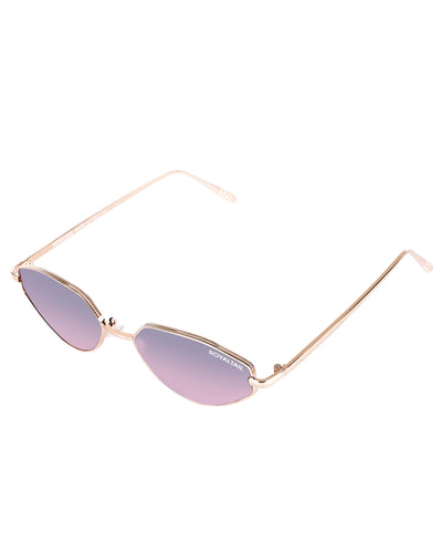 Classic Designer Pink & Gold-Toned UV Protected Cat Eyes Sunglasses RT054