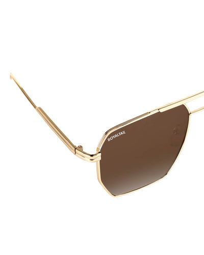 Bottaga Brown UV Protected Metal Sunglasses RT059