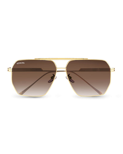 Bottaga Brown UV Protected Metal Sunglasses RT059