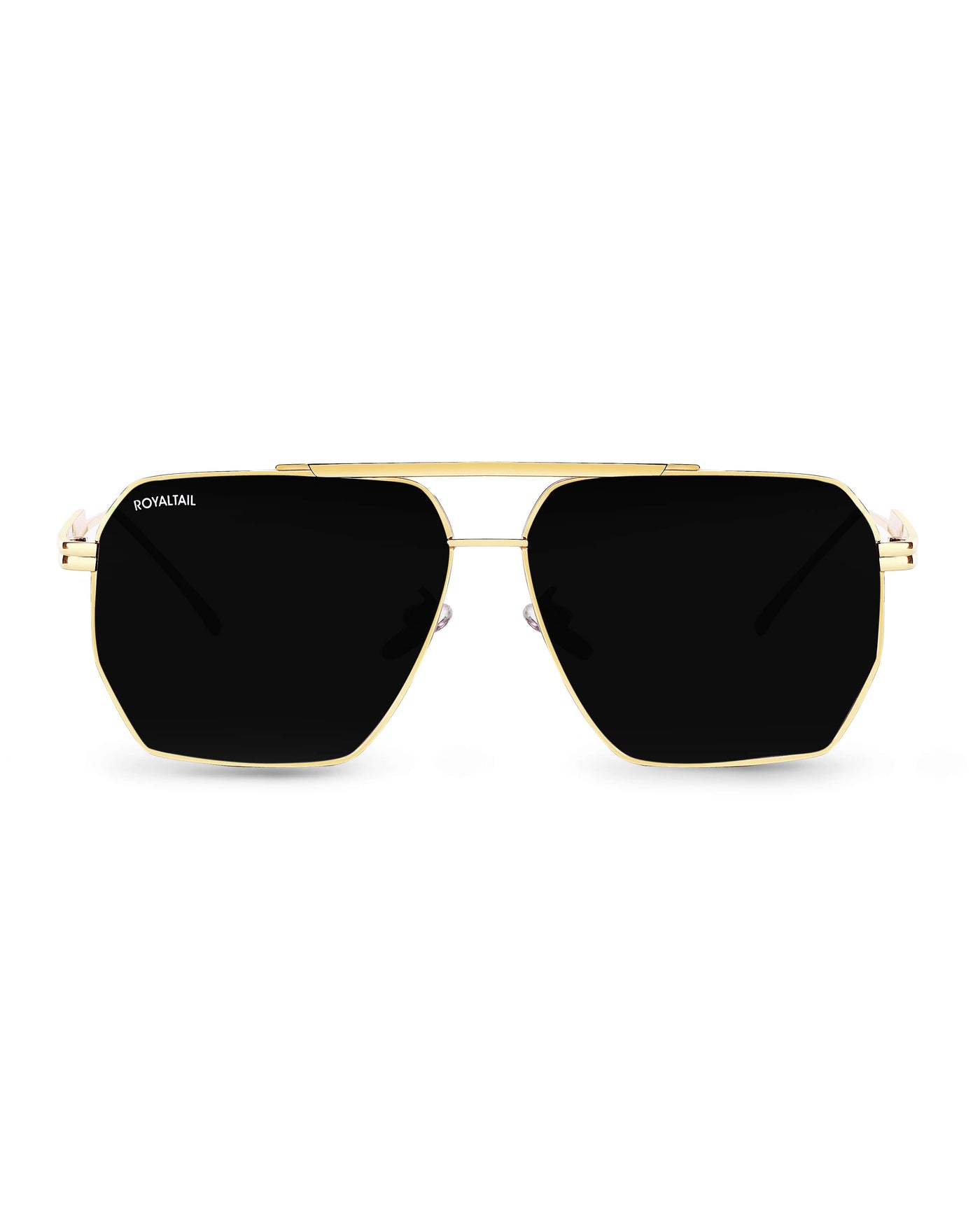 Bottaga Gold Black UV Protected Metal Sunglasses RT060