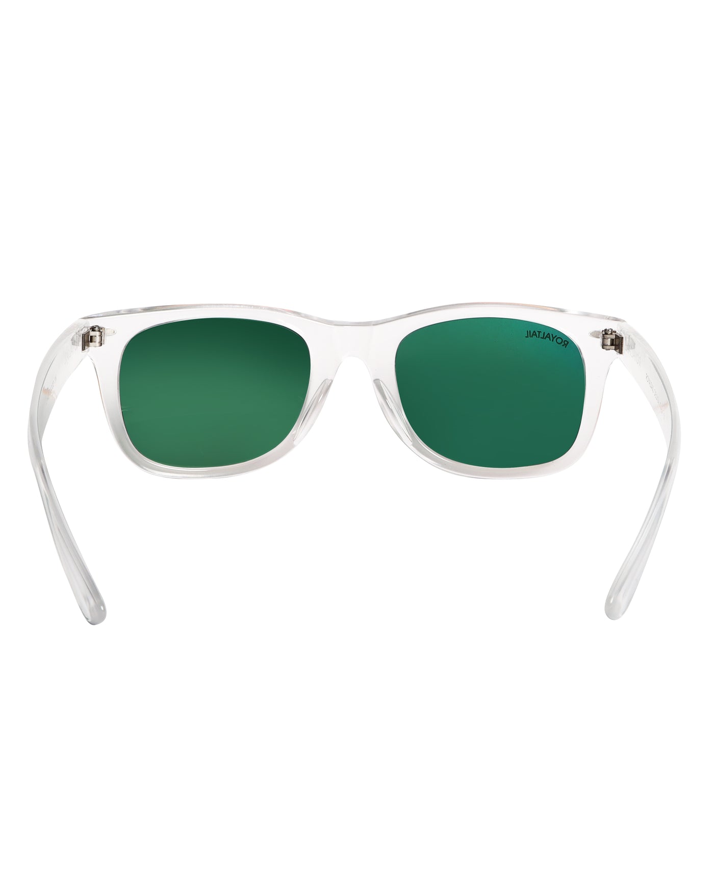 Unisex Orange Glass and Clear Frame Wayfarer Sunglasses