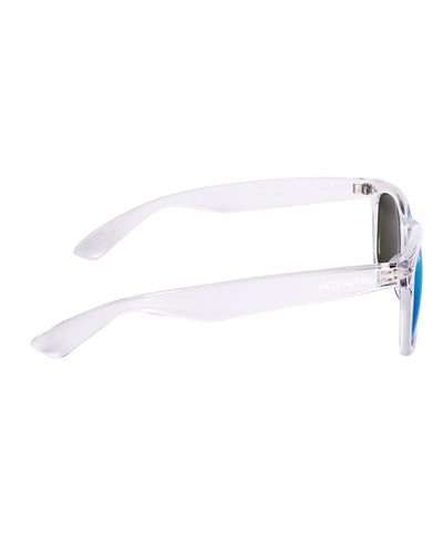 Unisex Aqua Green Glass and Clear Frame Wayfarer Sunglasses
