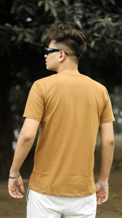 COFFEE BROWN PREMIUM ORGANIC SUPER SOFT COTTON T-SHIRT