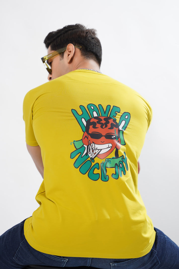 Amber Yellow Organic Cotton T-Shirt for men, photo 5