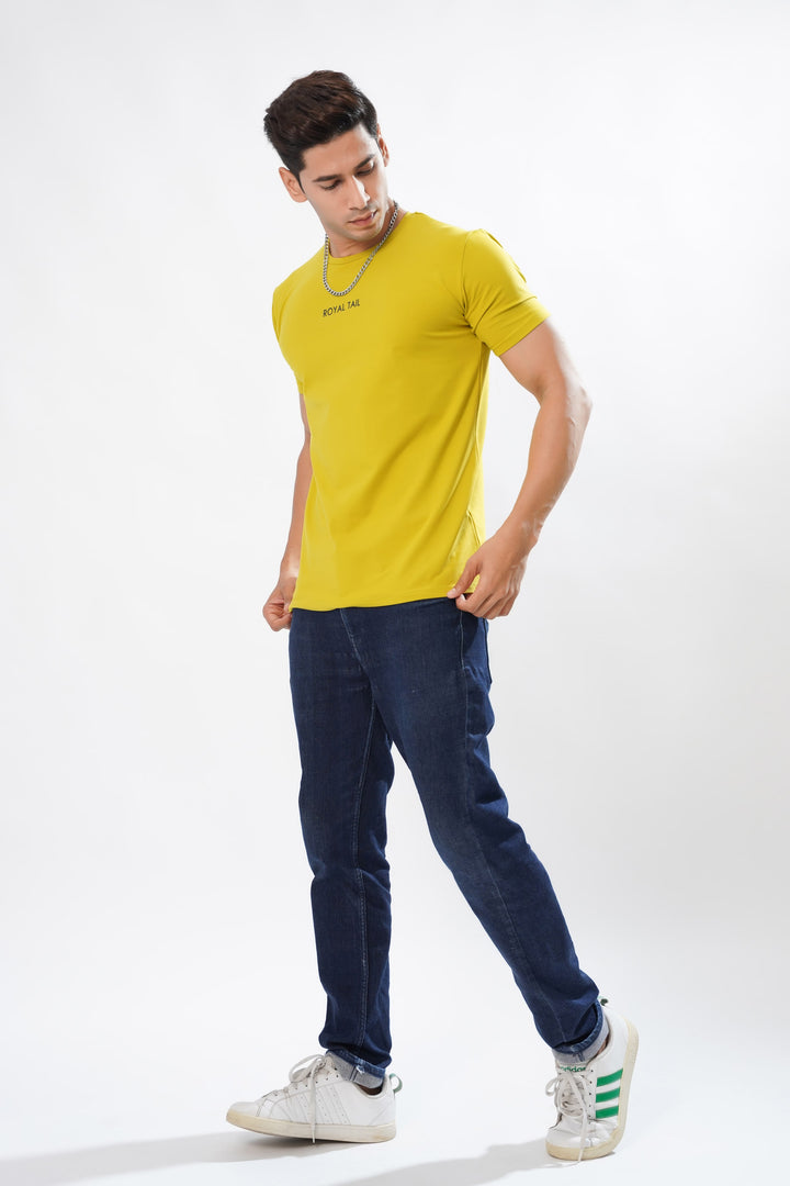 Men's Amber Yellow Premium Organic Super Soft Cotton T-shirt