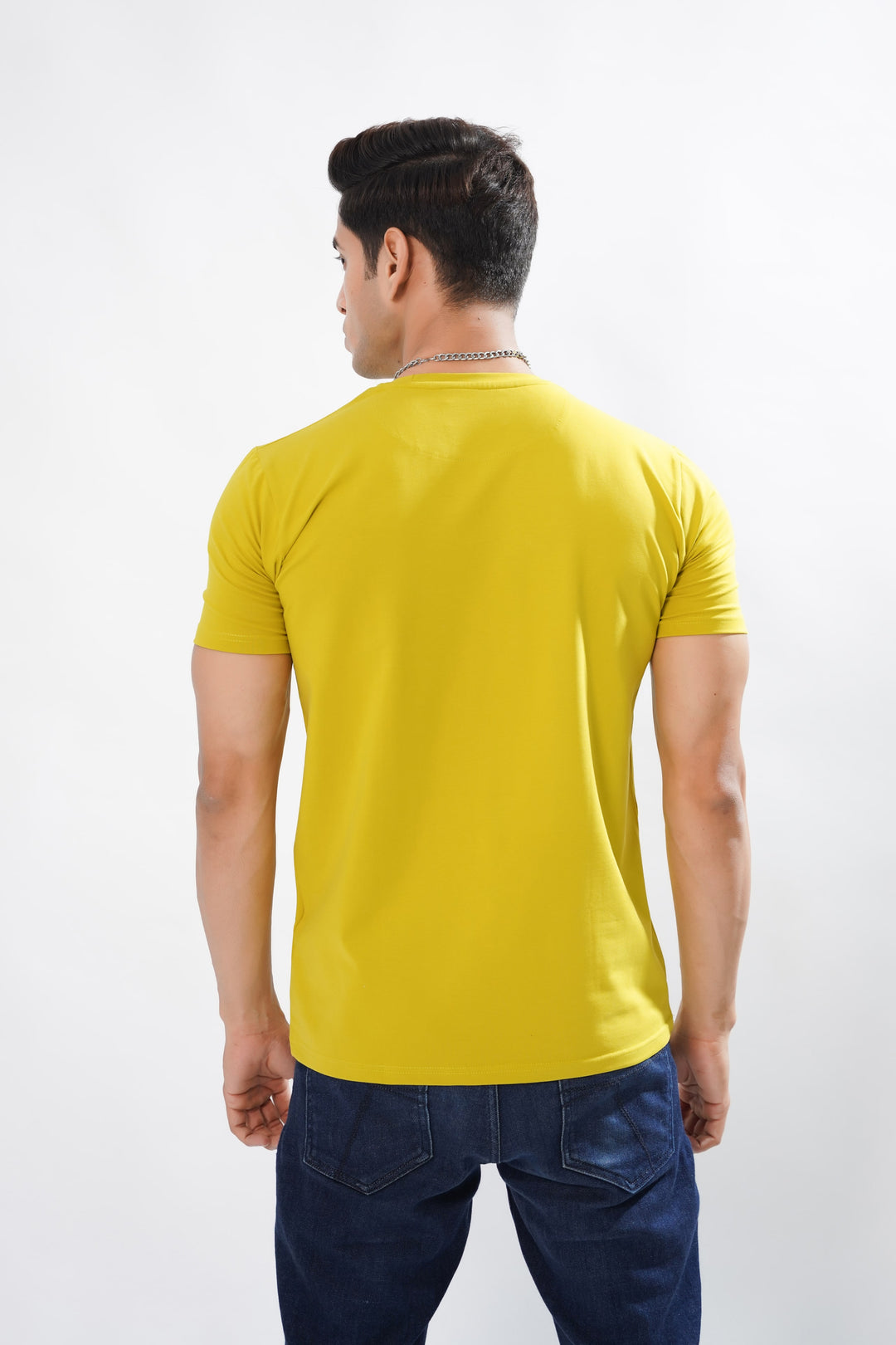 Amber Yellow Premium Organic Super Soft Cotton T-shirt for men, photo 4