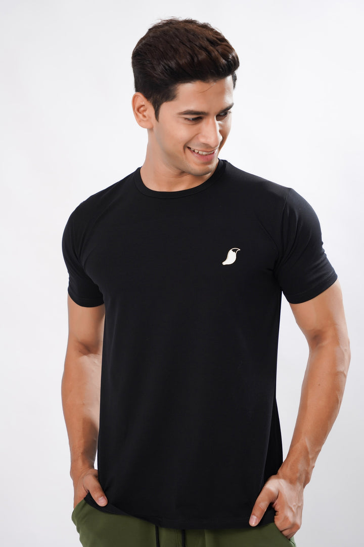 Baccara Black Organic Cotton T-Shirt for men – ROYALTAIL