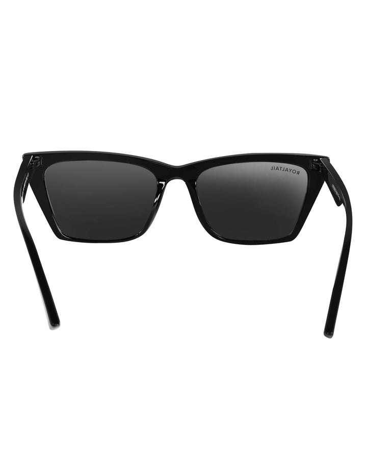 Black cat-eye sunglasses with black lenses, photo 5
