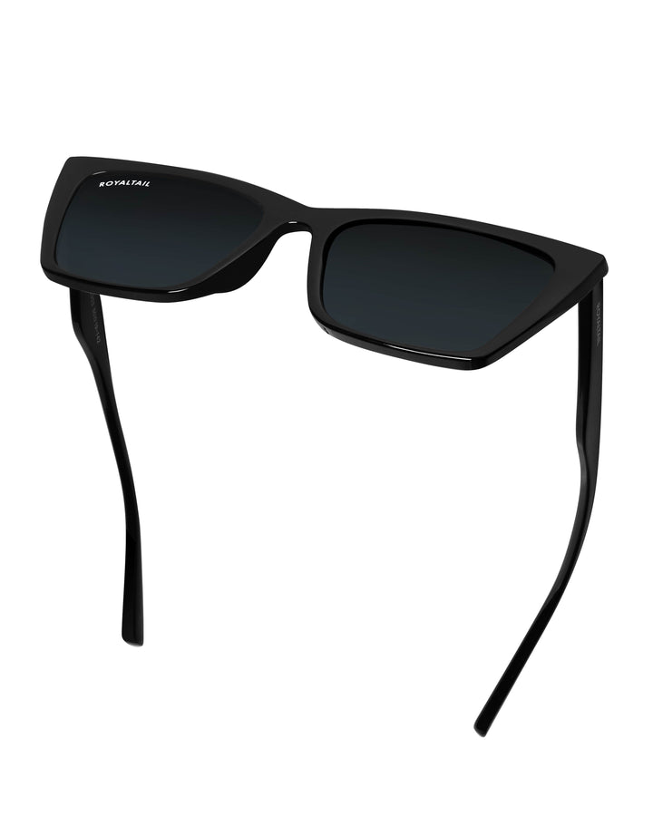 Black cat-eye sunglasses with black lenses, photo 6
