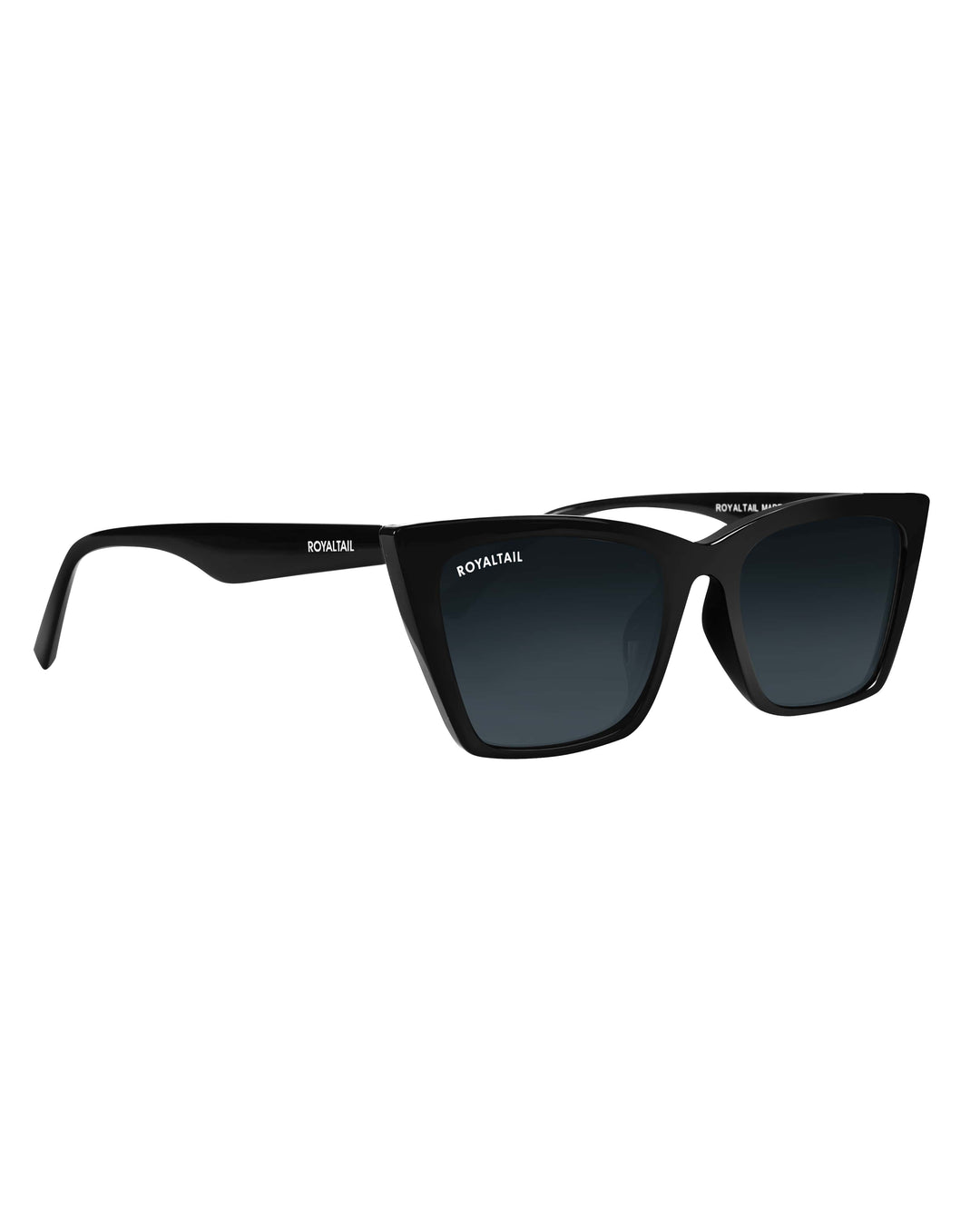 Black cat-eye sunglasses with black lenses, photo 8