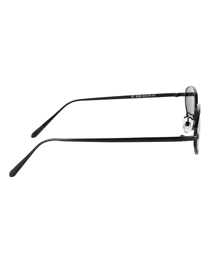 Black metal cat-eye sunglasses with black lenses, photo 7