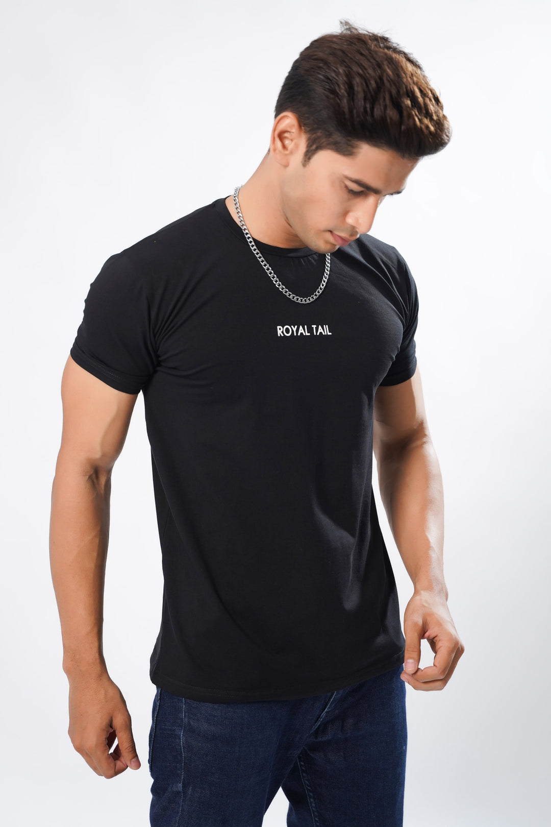 Black Organic Cotton T-Shirt for men – ROYALTAIL