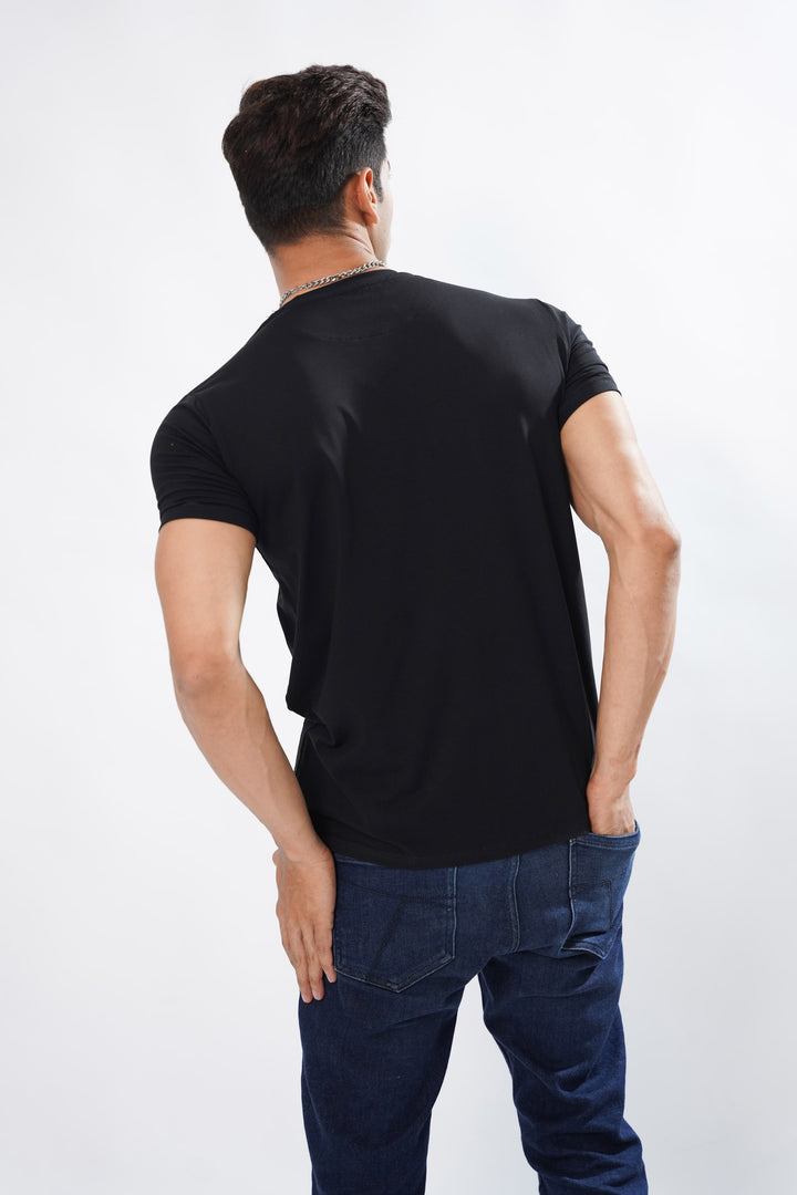 Black Organic Cotton T-Shirt by ROYALTAIL