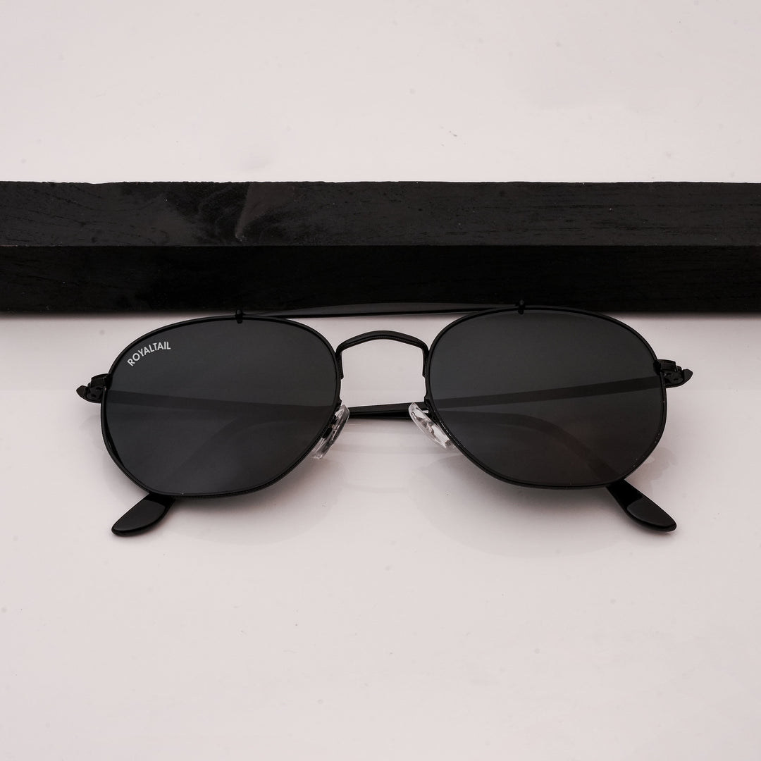 Black round sunglasses with black lenses – ROYALTAIL