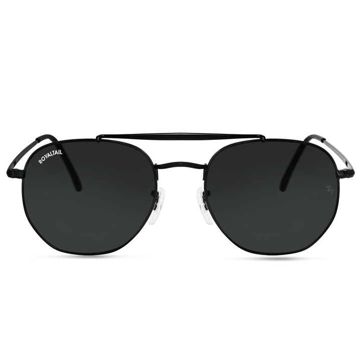 Black round sunglasses with black lenses, photo 4
