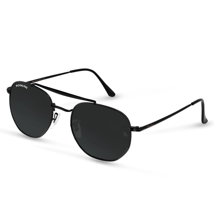 Black round sunglasses with black lenses, photo 5