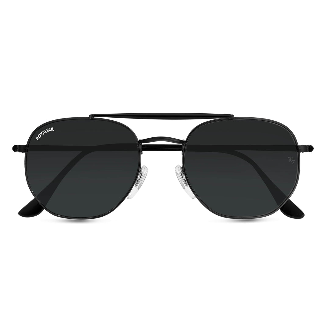 Black round sunglasses with black lenses, photo 6